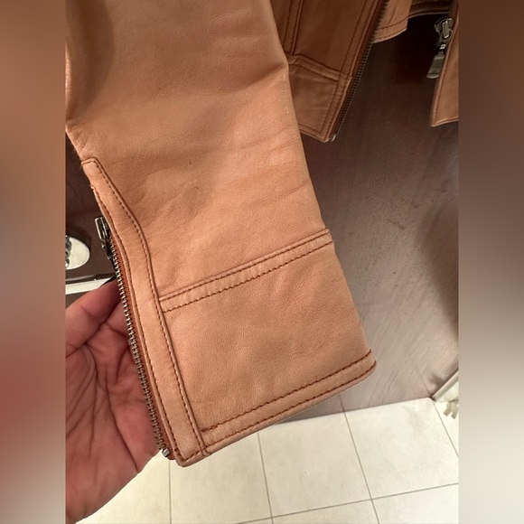 Camel 100% leather jacket by Ted Baker - Picture 7 of 16